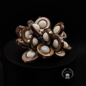 Vintage Shell Cha Cha Ring - Adjustable